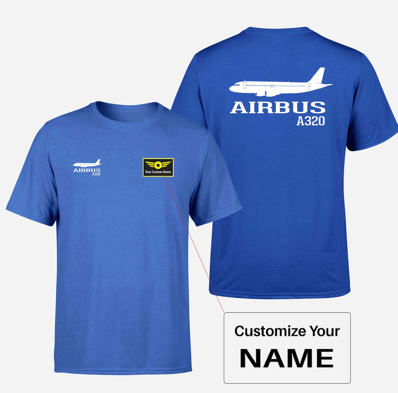 Airbus A320 Printed Double-Side T-Shirts