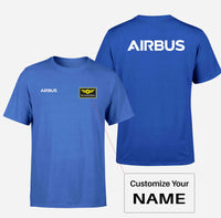 Thumbnail for Airbus & Text Double-Side T-Shirts