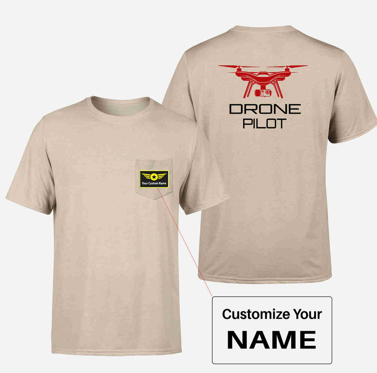 Drone Pilot Designed Pocket T-Shirts