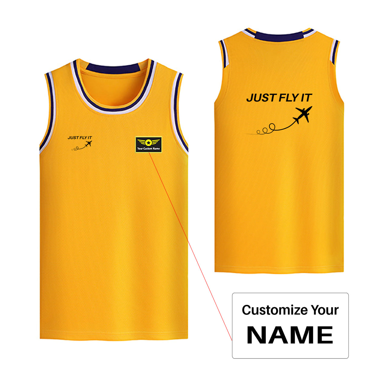 Just Fly It Designed Basketball Style Sports Tank Tops