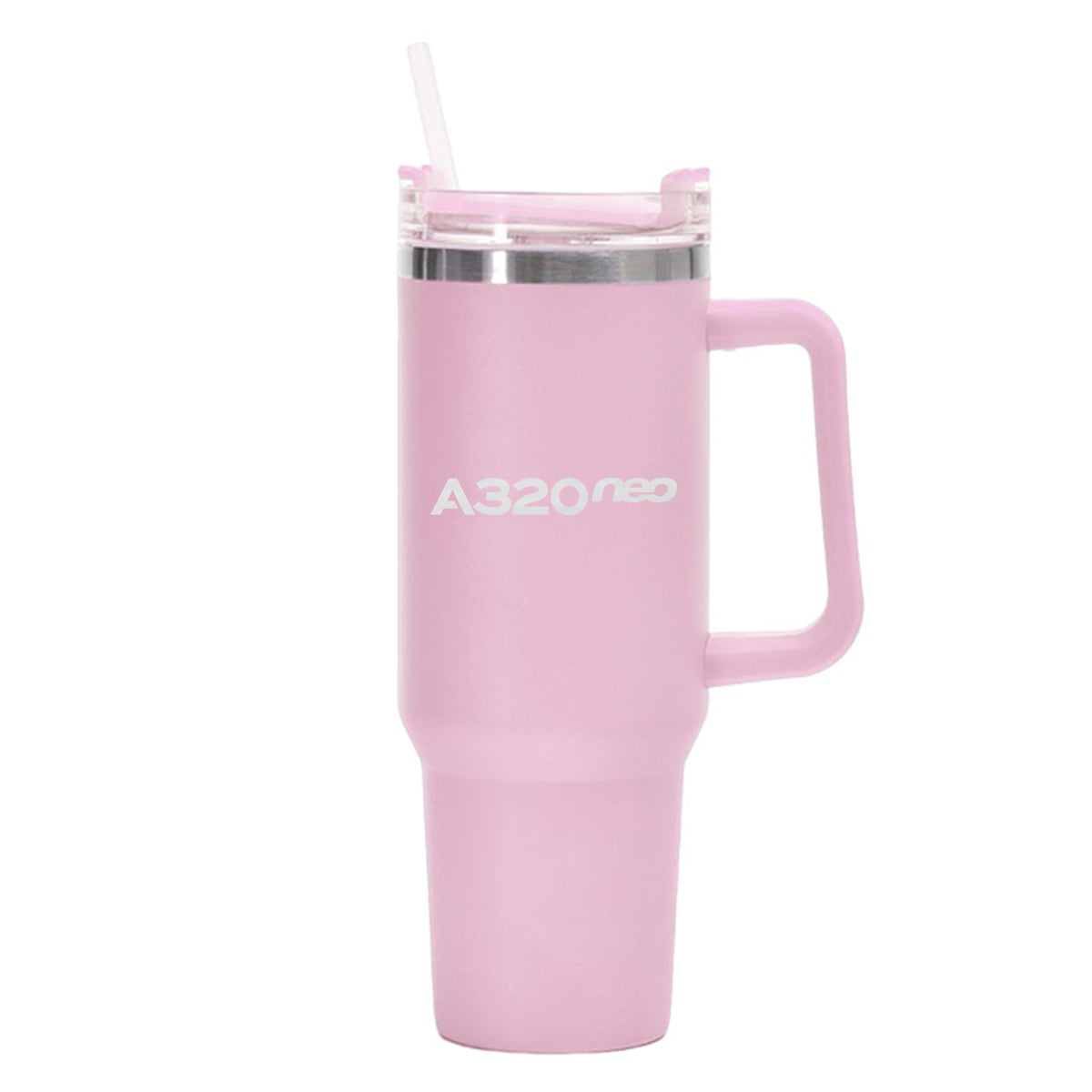 A320neo & Text Designed 40oz Stainless Steel Car Mug With Holder