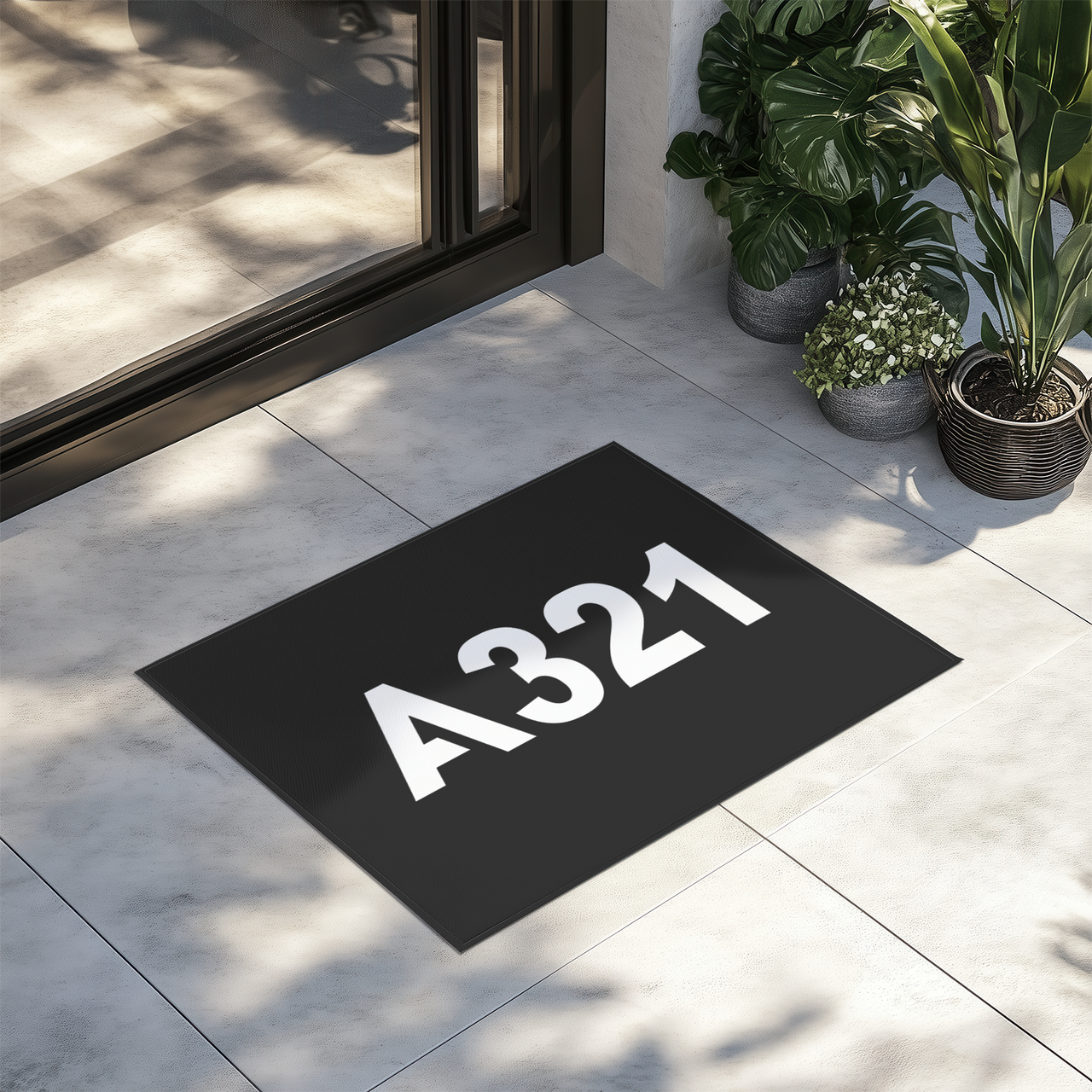 A321 Flat Text Designed Door Mats