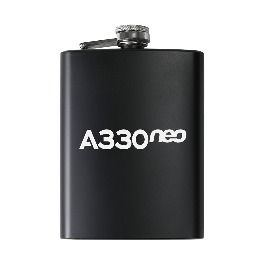 A330neo & Text Designed Stainless Steel Hip Flasks