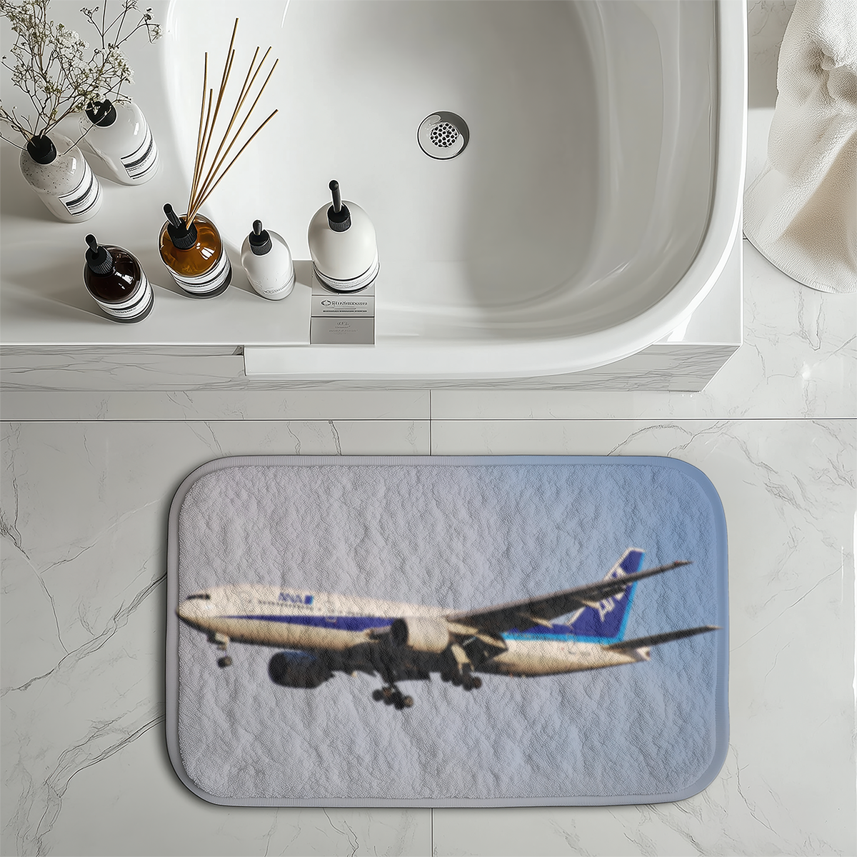 ANA's Boeing 777 Designed Bath Mats