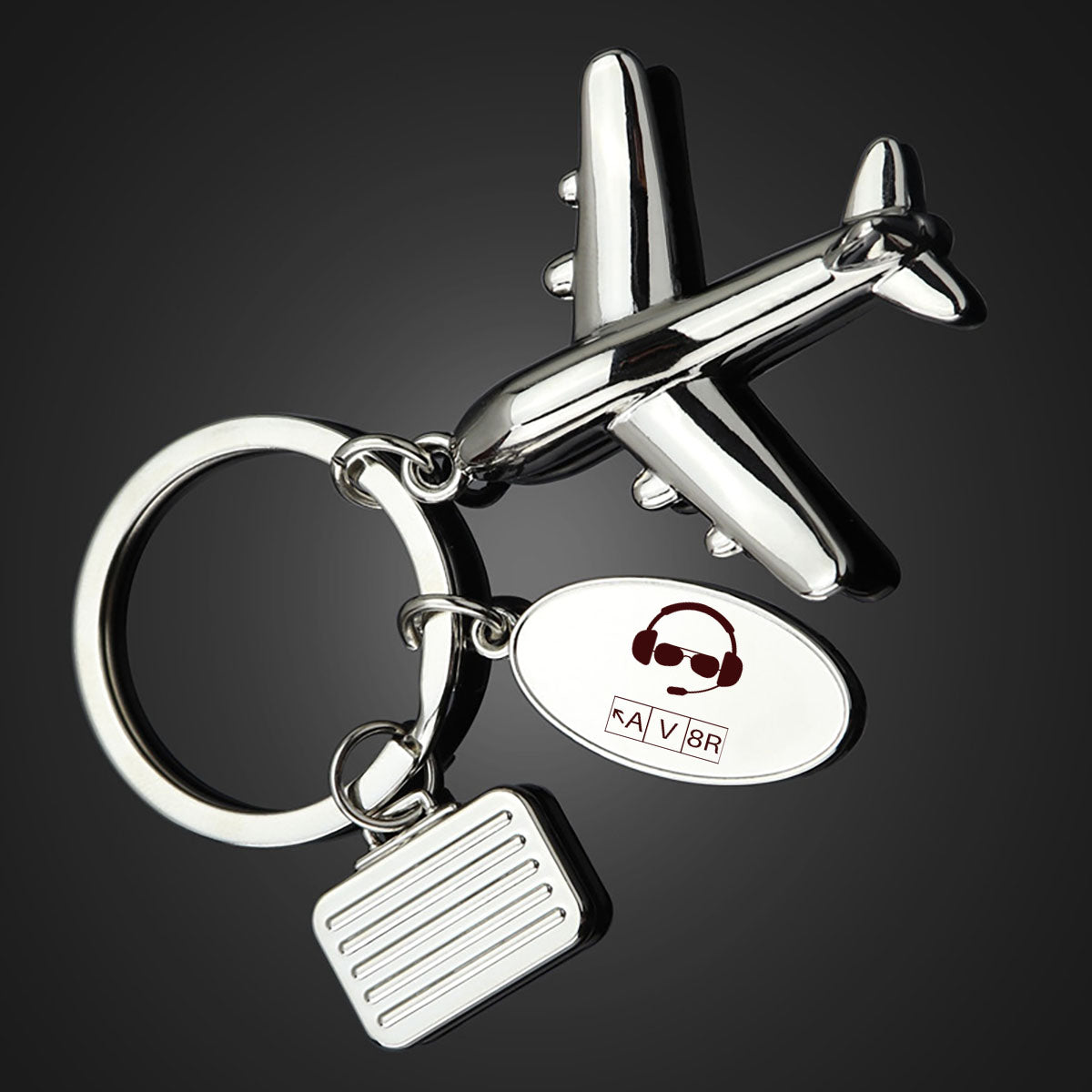 AV8R 2 Designed Suitcase Airplane Key Chains