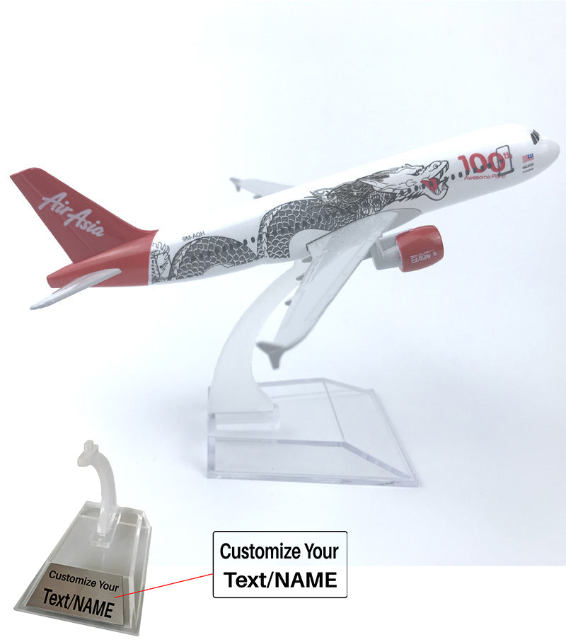 Airasia Dragon Airbus A320 Airplane Model (16CM)