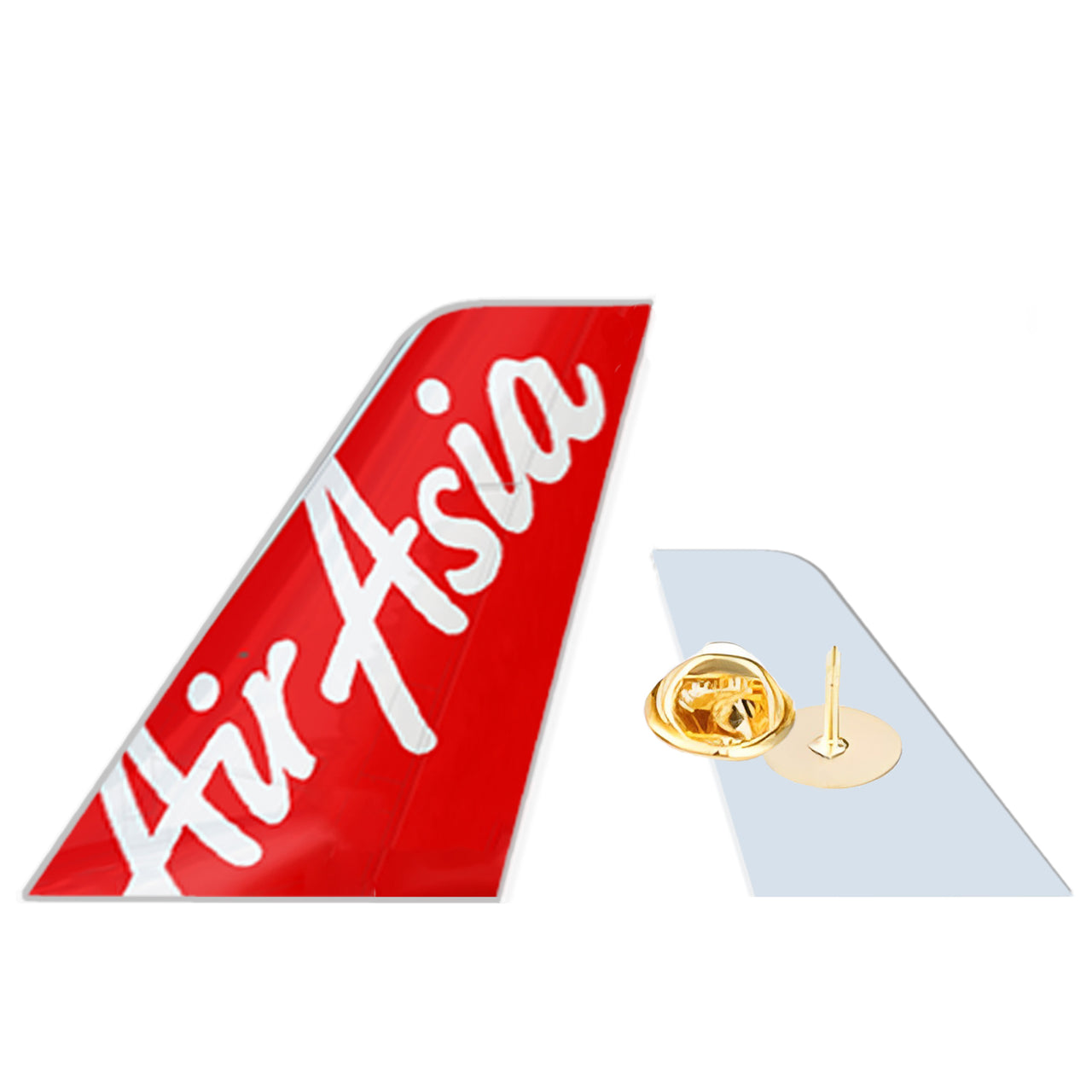 Airasia Designed Tail Shape Badges & Pins