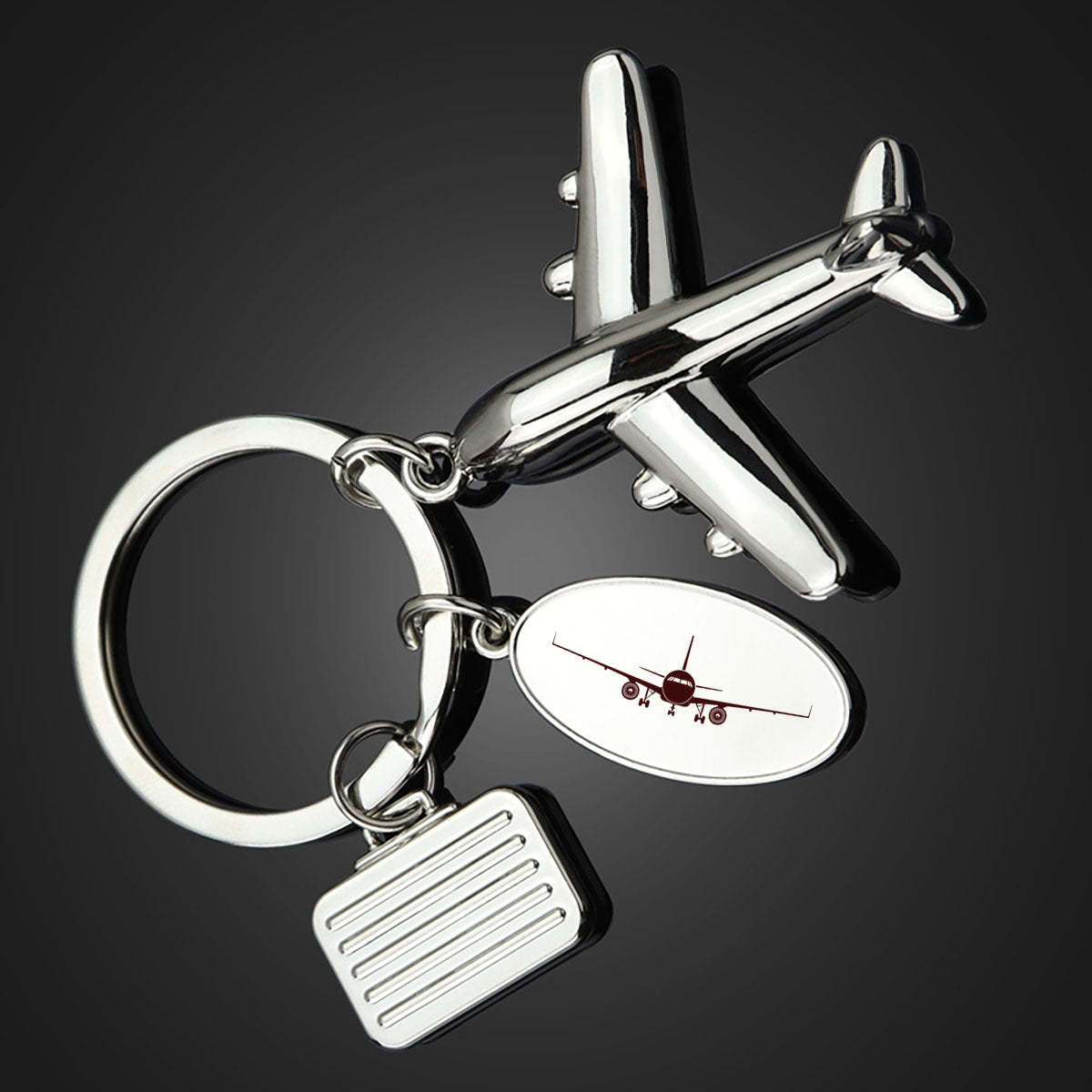 Airbus A320 Silhouette Designed Suitcase Airplane Key Chains