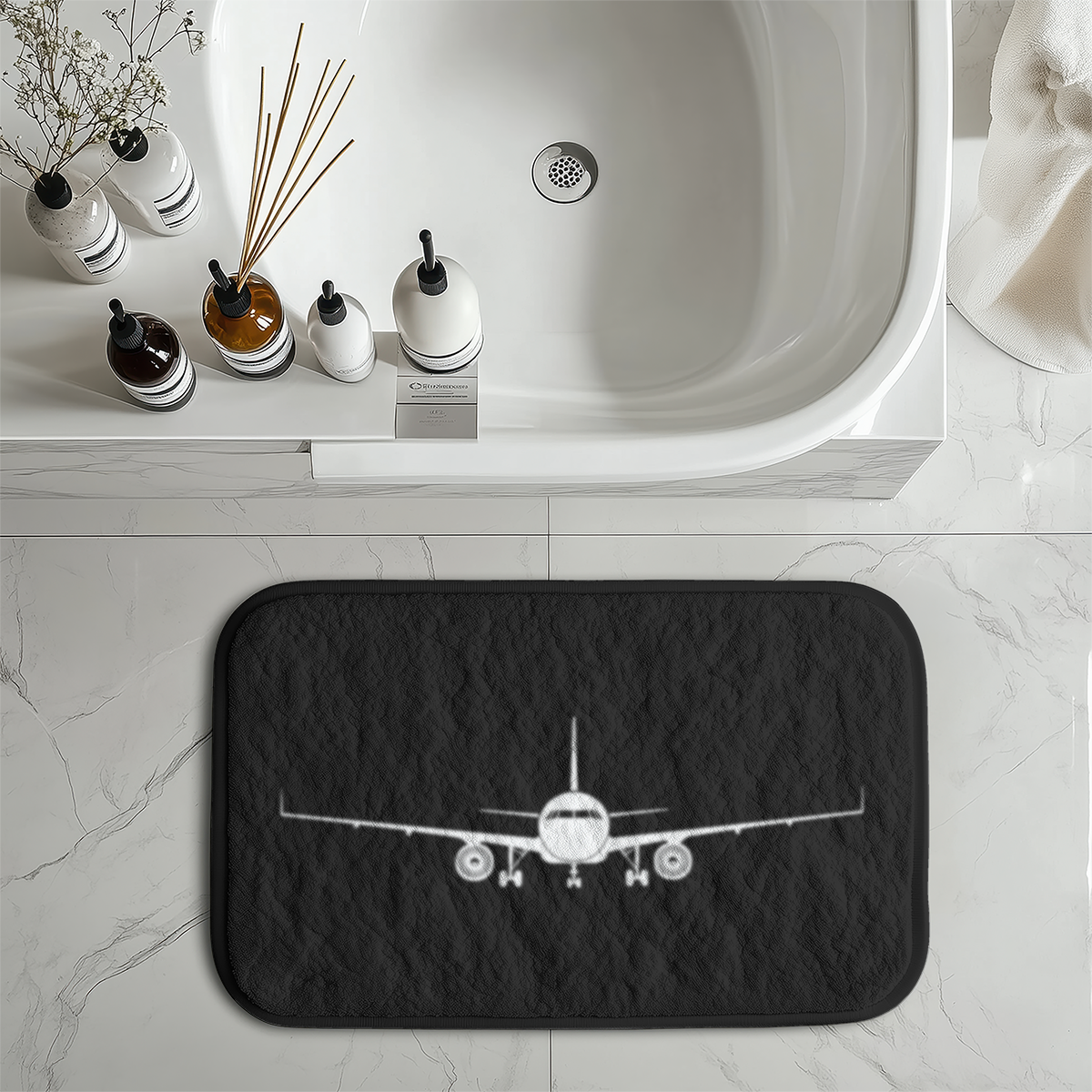 Airbus A320 Silhouette Designed Bath Mats