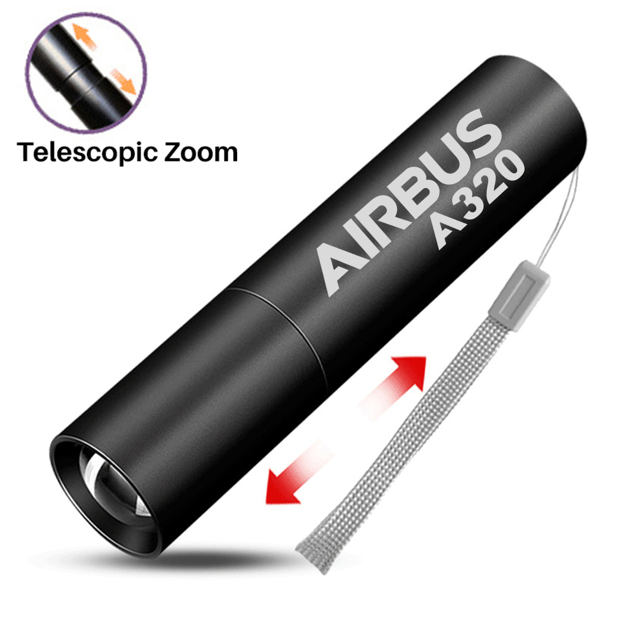 Airbus A320 & Text Designed Mini LED Emergency Flashlight