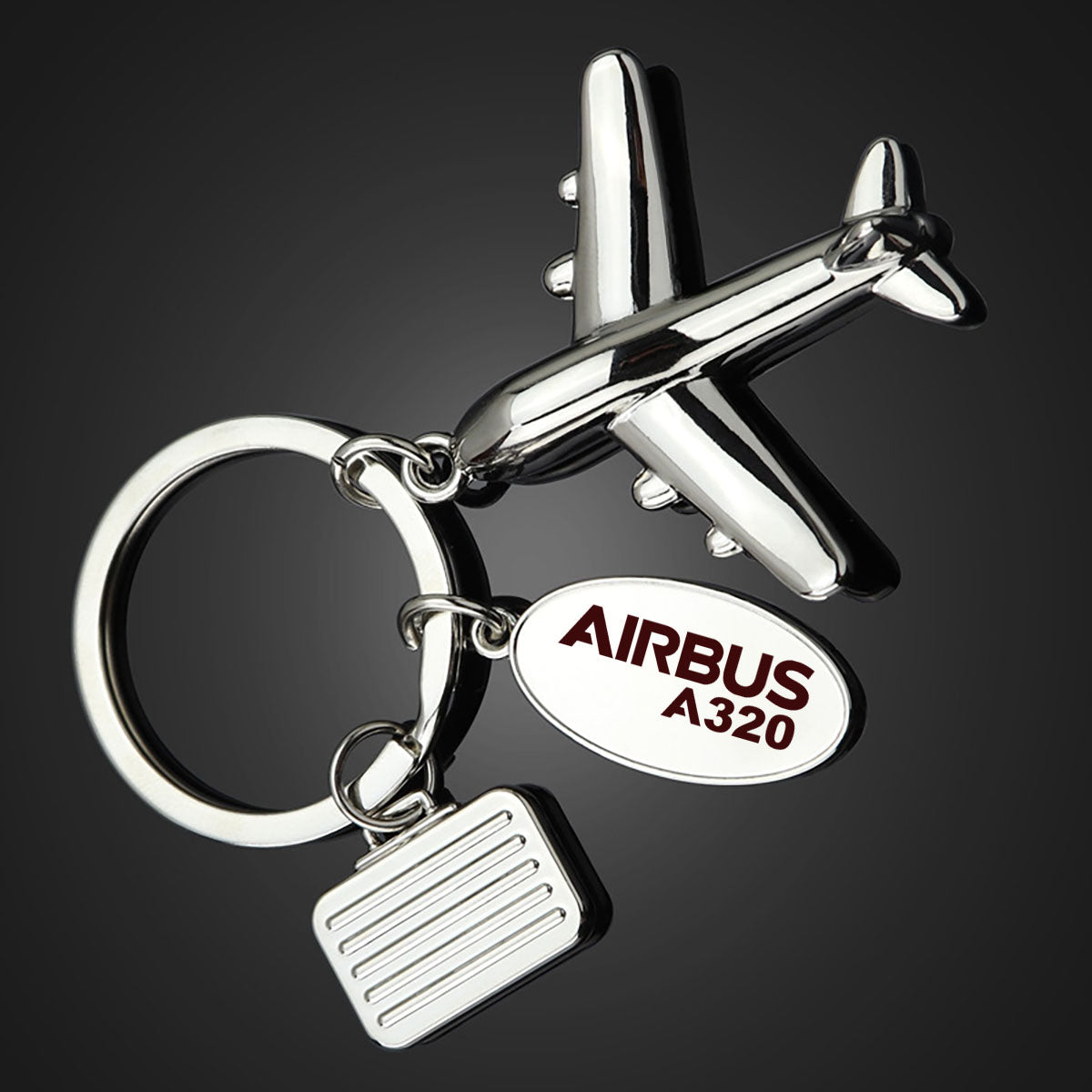 Airbus A320 & Text Designed Suitcase Airplane Key Chains