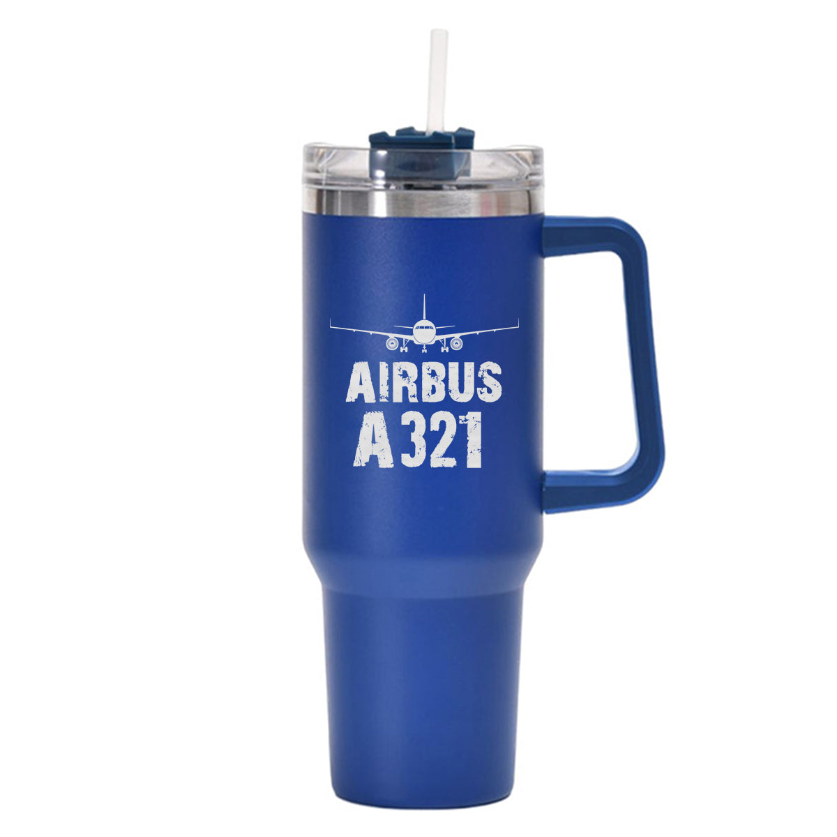 Airbus A321 & Plane Designed 40oz Stainless Steel Car Mug With Holder