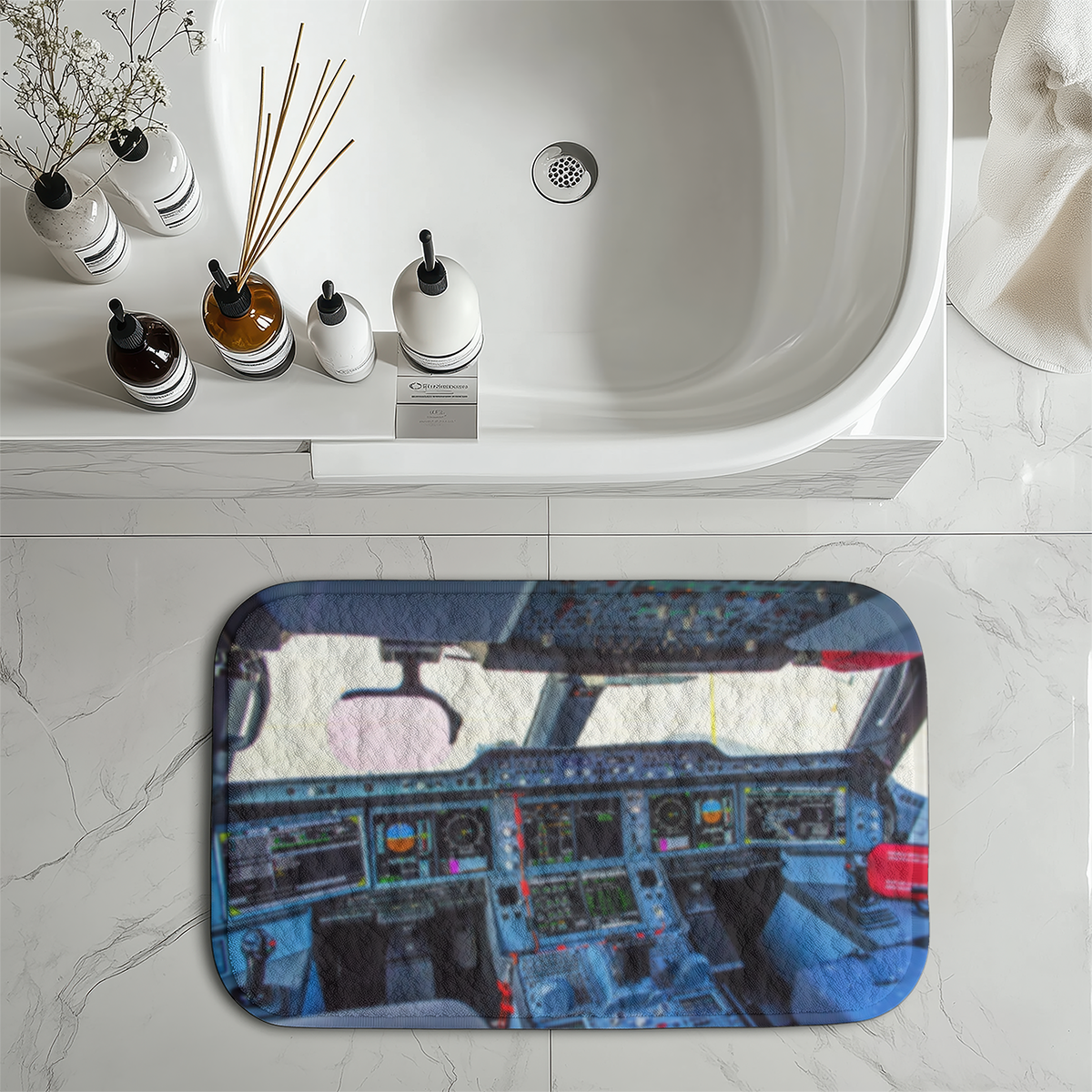 Airbus A350 Cockpit Designed Bath Mats