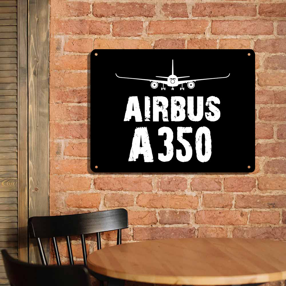 Airbus A350 & Plane Printed Metal Sign