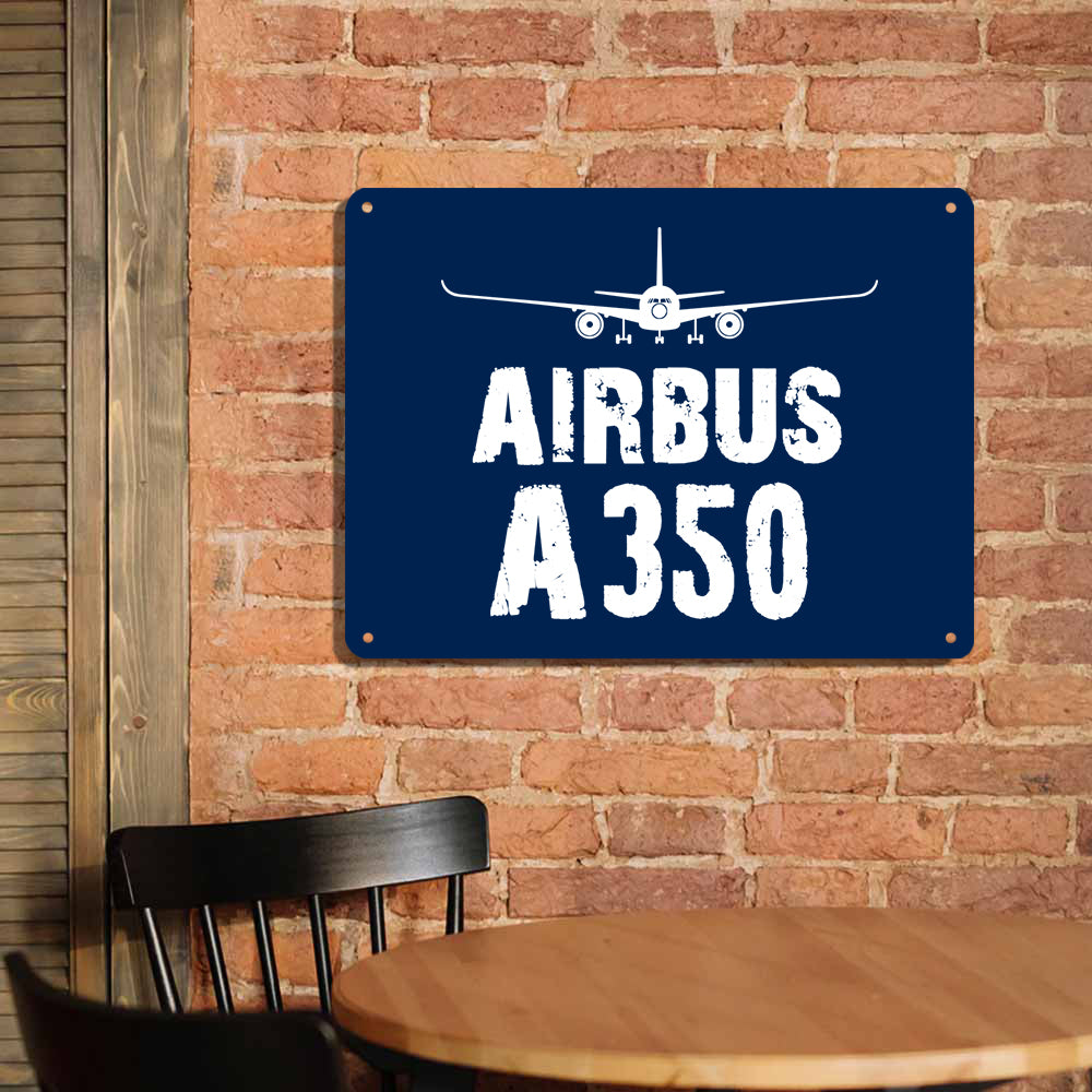 Airbus A350 & Plane Printed Metal Sign