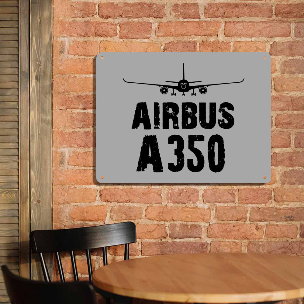 Airbus A350 & Plane Printed Metal Sign