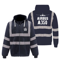 Thumbnail for Airbus A350 & Plane Designed Reflective Zipped Hoodies