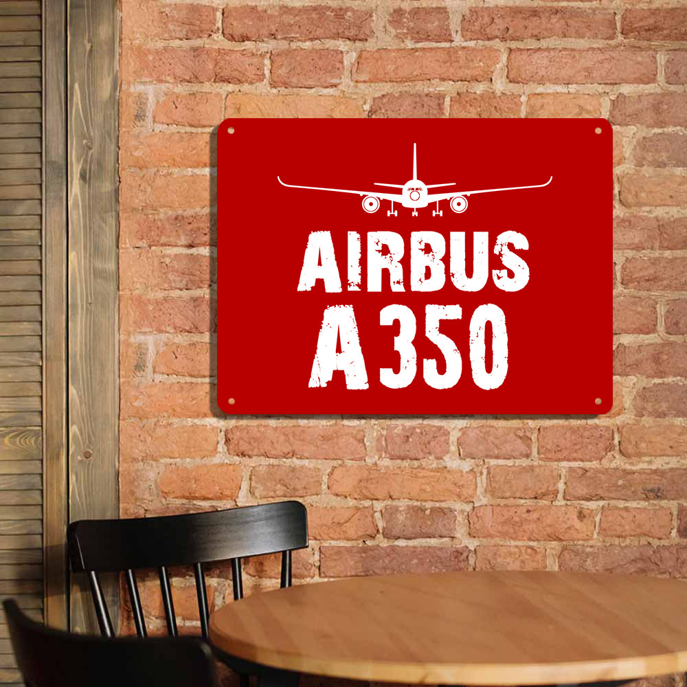 Airbus A350 & Plane Printed Metal Sign