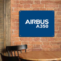 Thumbnail for Airbus A350 & Text Printed Metal Sign