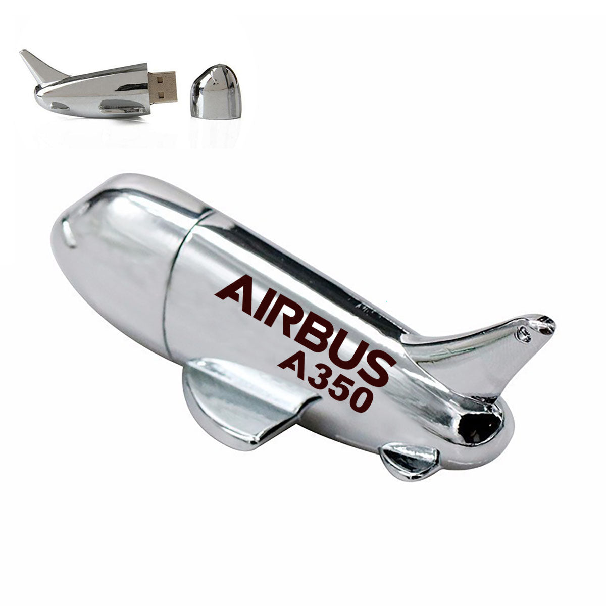 Airbus A350 & Text Designed Airplane Shape USB Drives