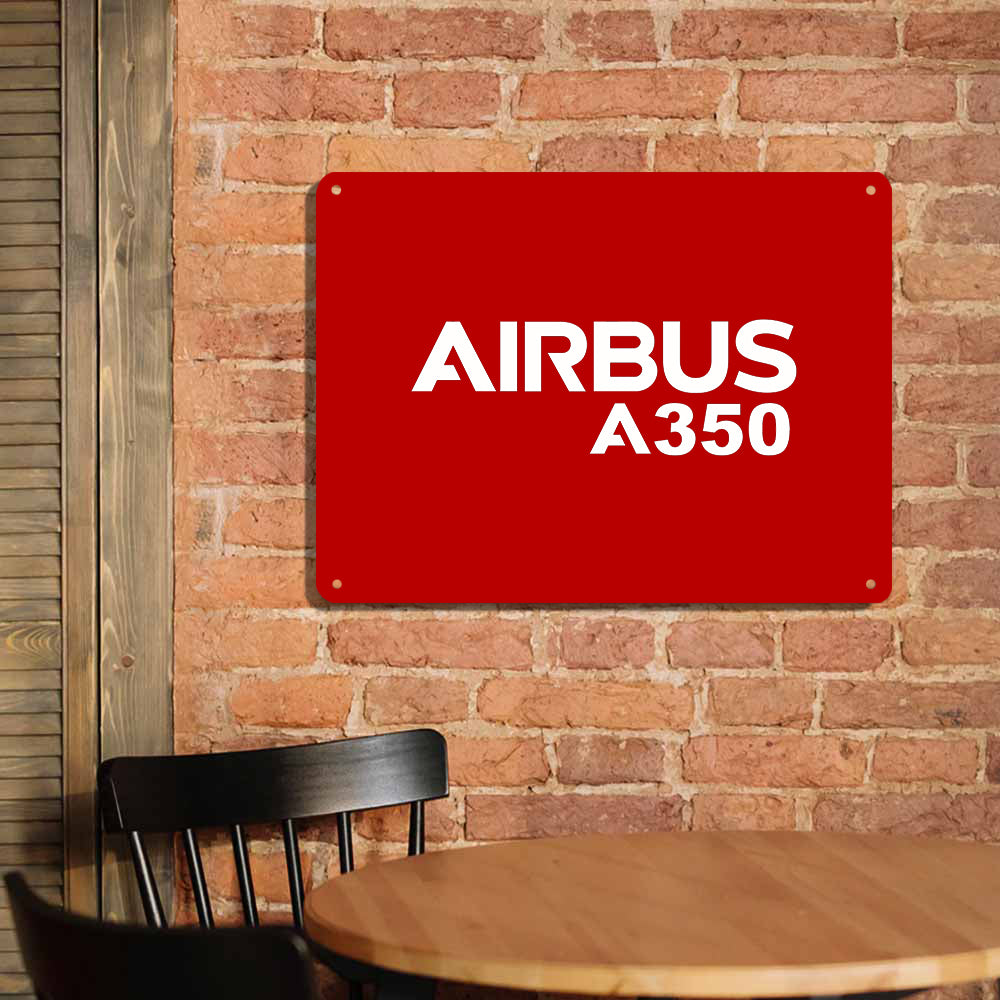 Airbus A350 & Text Printed Metal Sign