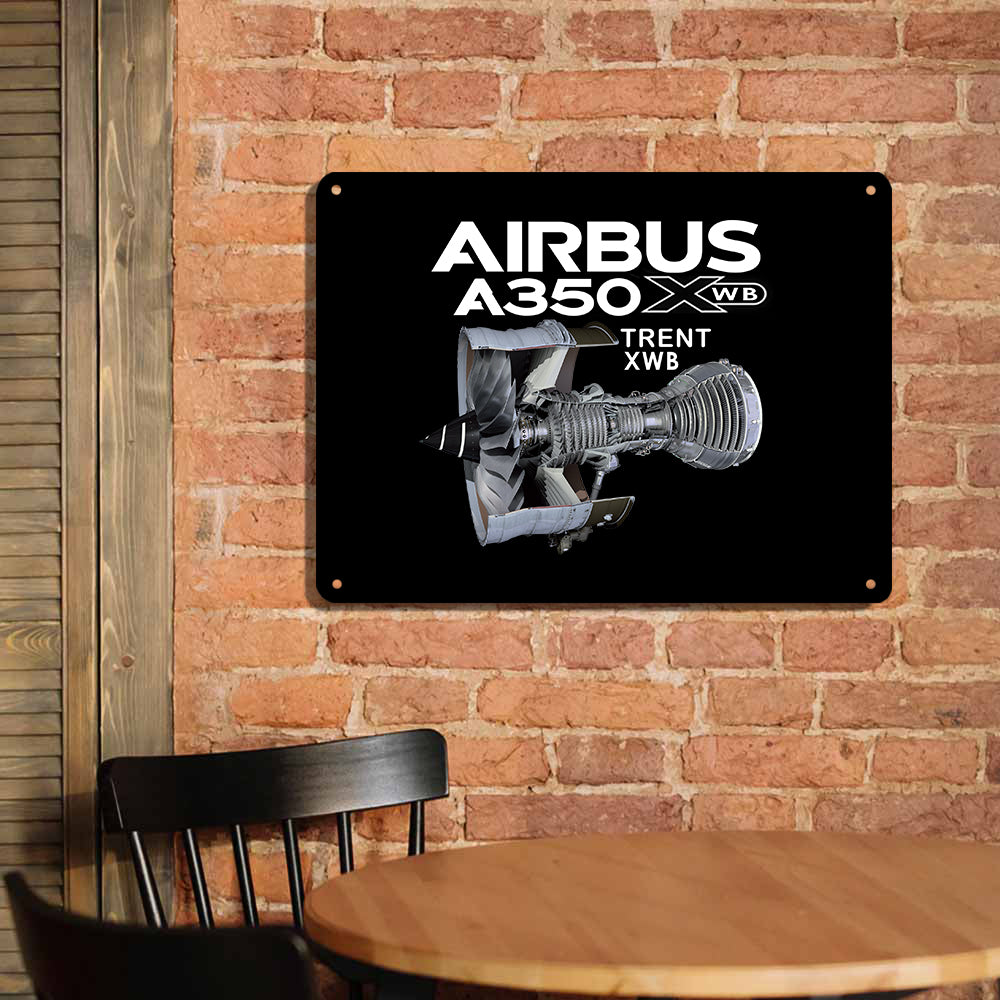 Airbus A350 & Trent Wxb Engine Printed Metal Sign