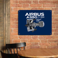 Thumbnail for Airbus A350 & Trent Wxb Engine Printed Metal Sign