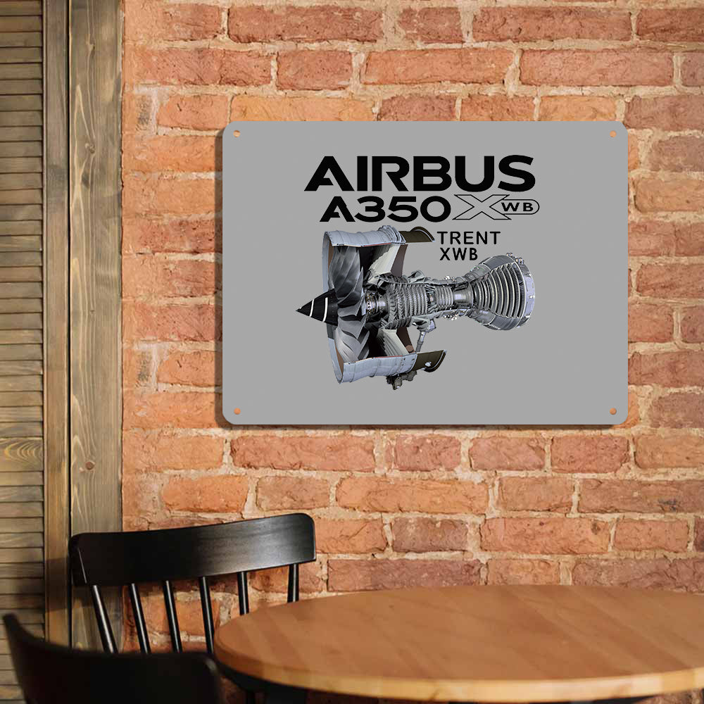 Airbus A350 & Trent Wxb Engine Printed Metal Sign