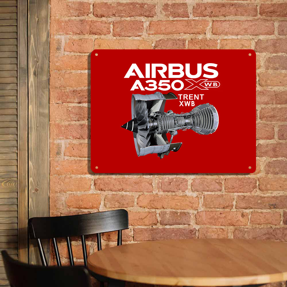 Airbus A350 & Trent Wxb Engine Printed Metal Sign