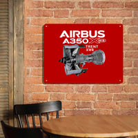 Thumbnail for Airbus A350 & Trent Wxb Engine Printed Metal Sign