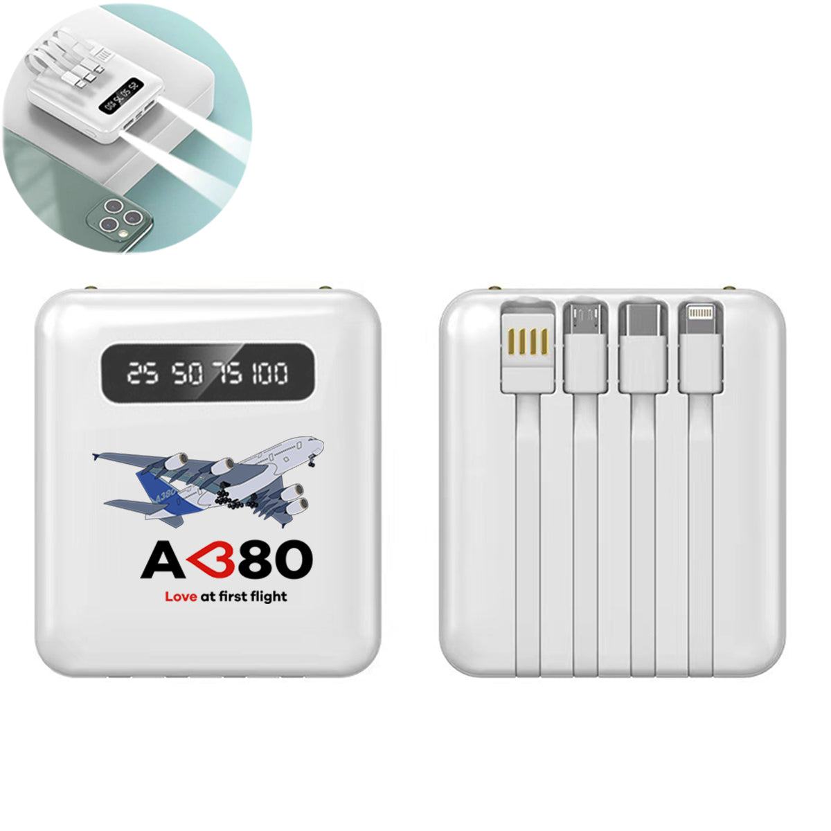 Airbus A380 Love at first flight Designed 10000mAh Quick Charge Powerbank