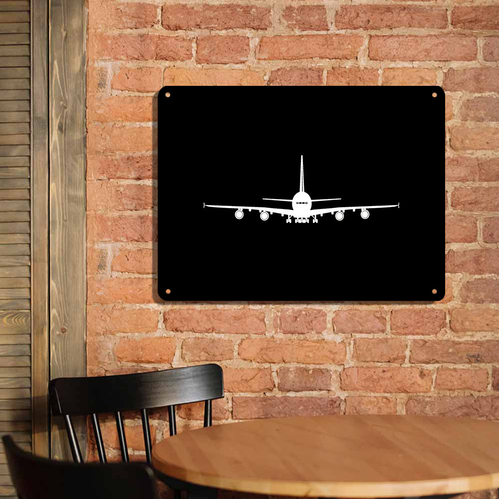 Airbus A380 Silhouette Printed Metal Sign