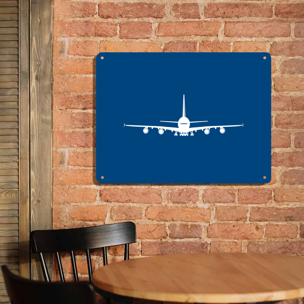 Airbus A380 Silhouette Printed Metal Sign