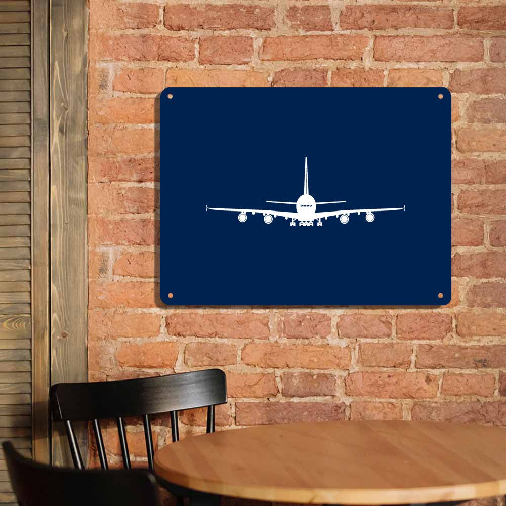 Airbus A380 Silhouette Printed Metal Sign