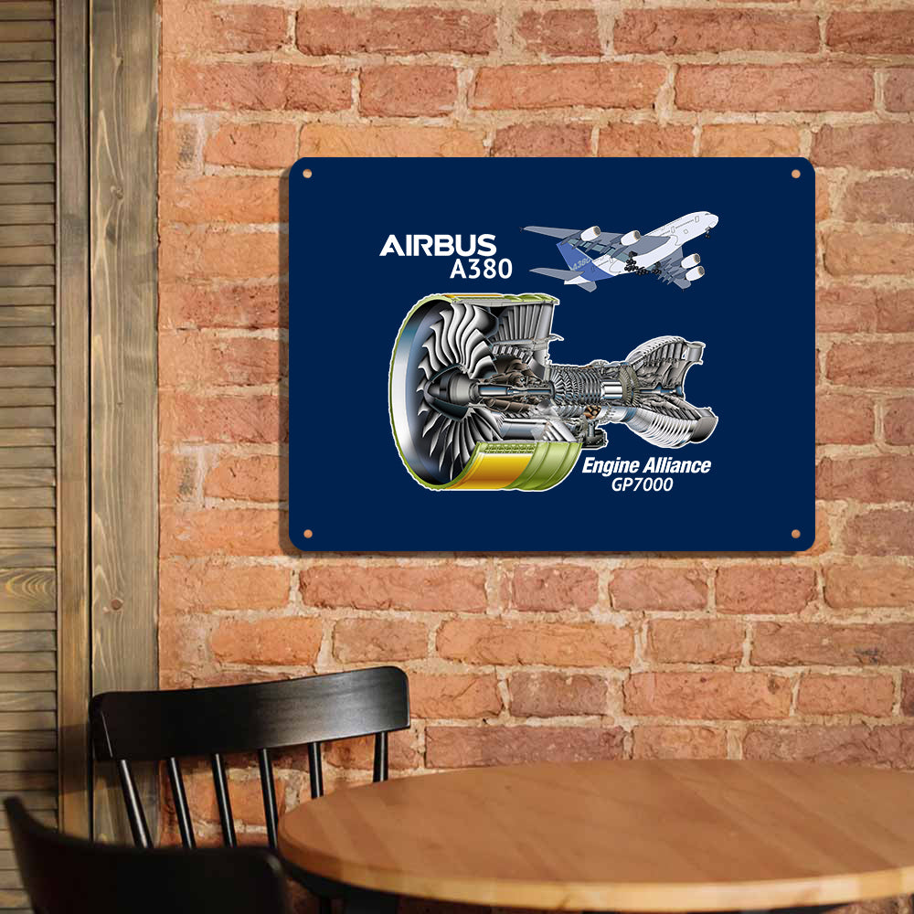 Airbus A380 & GP7000 Engine Printed Metal Sign