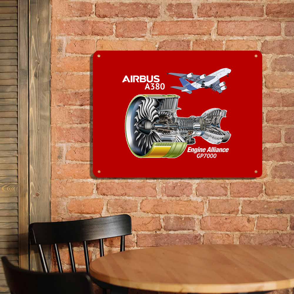 Airbus A380 & GP7000 Engine Printed Metal Sign