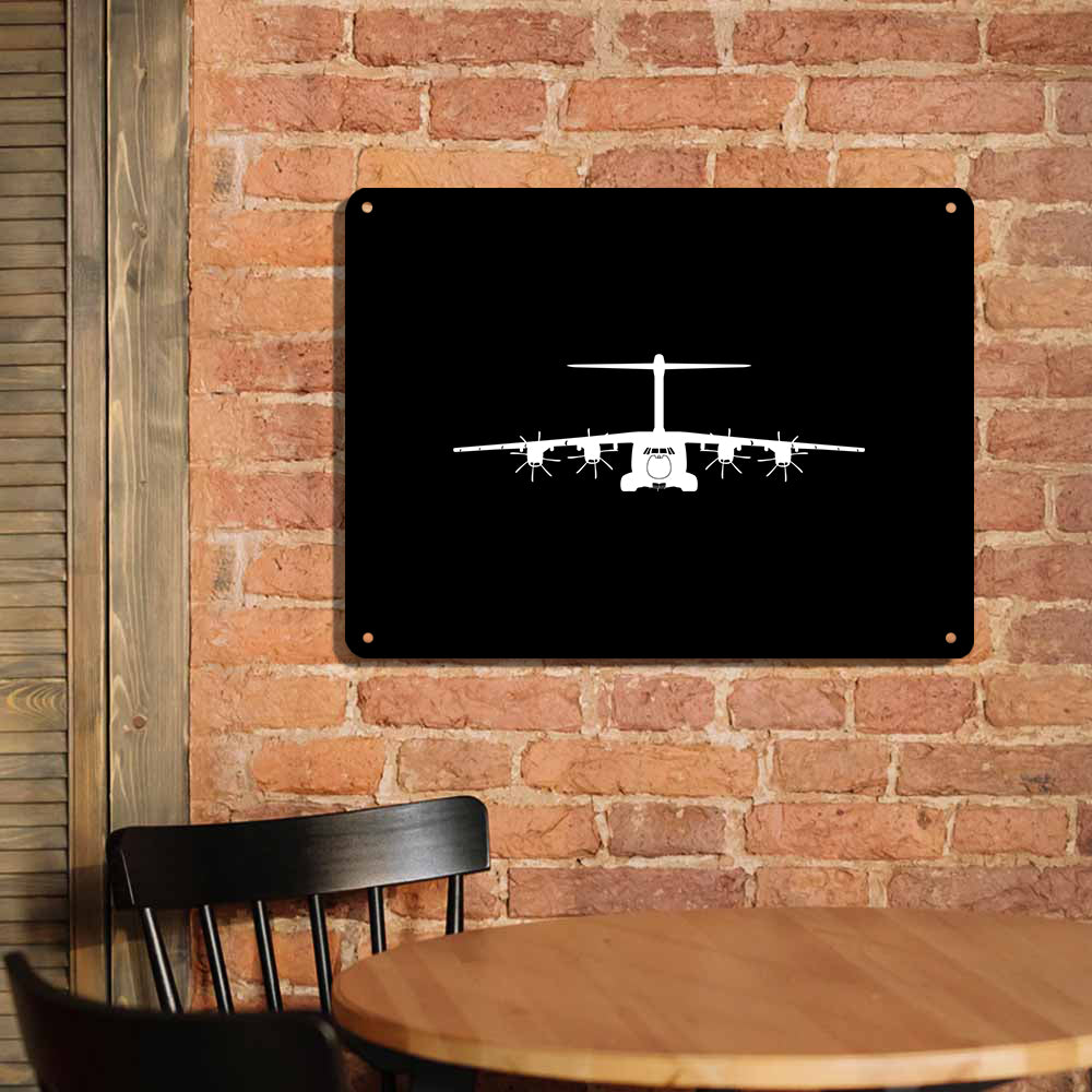 Airbus A400M Silhouette Printed Metal Sign