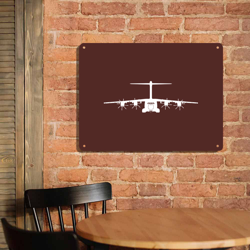 Airbus A400M Silhouette Printed Metal Sign