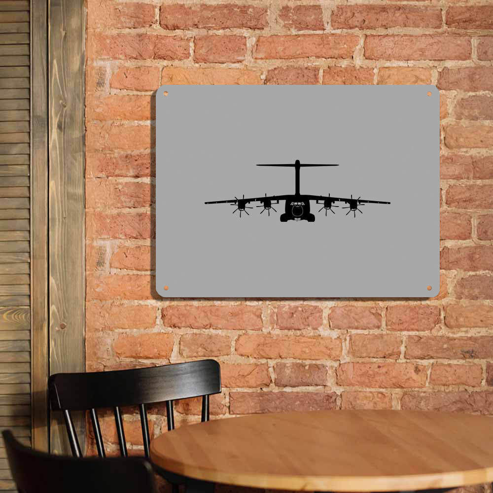 Airbus A400M Silhouette Printed Metal Sign