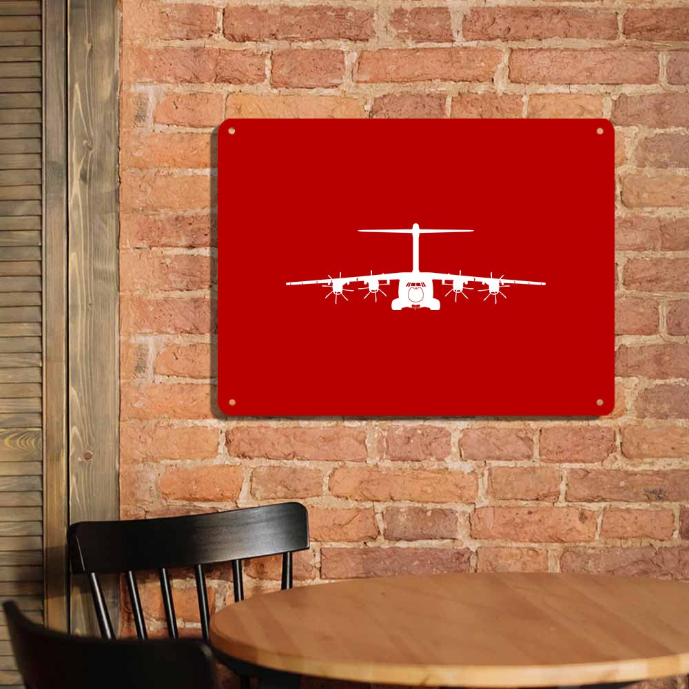 Airbus A400M Silhouette Printed Metal Sign