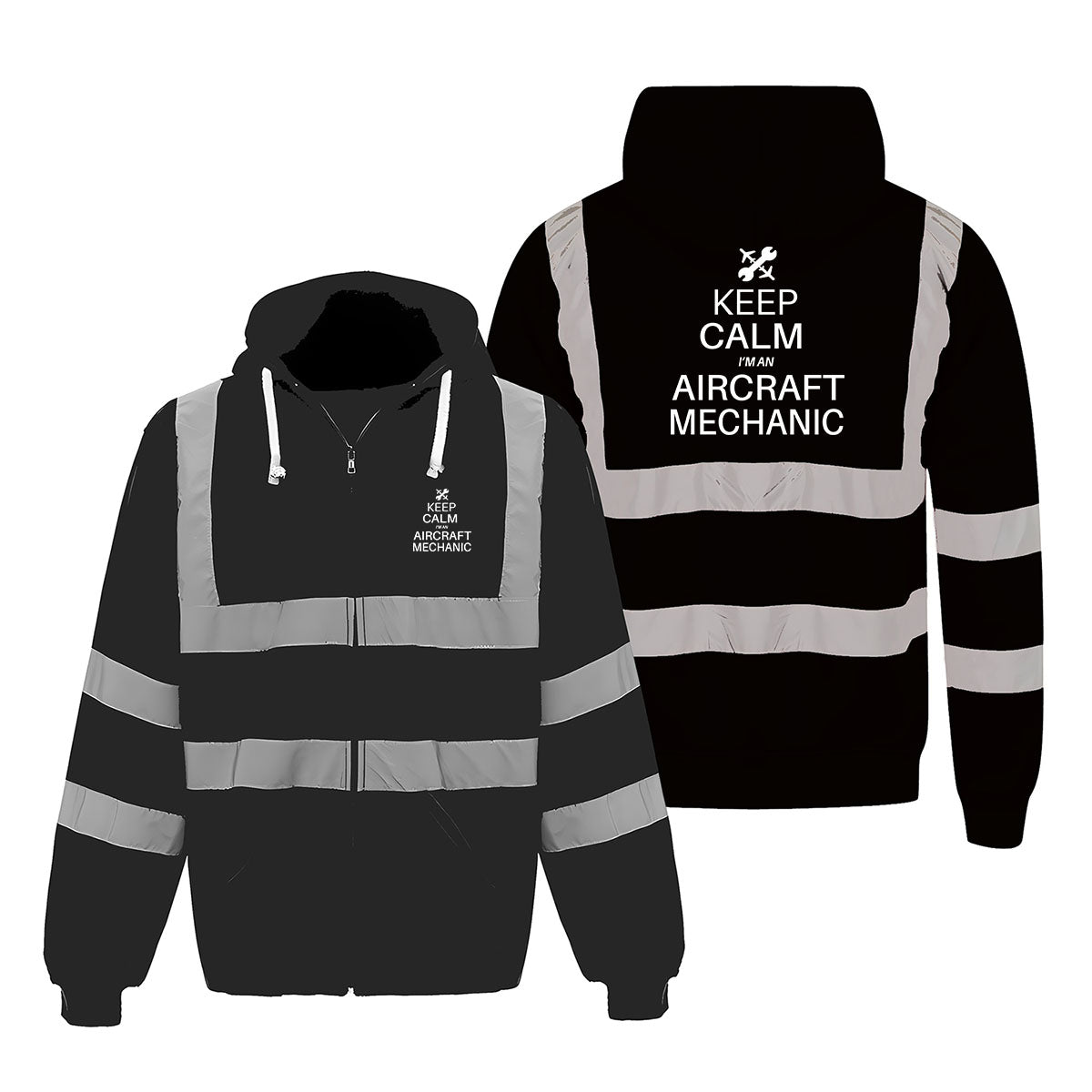 Aircraft Mechanic Designed Reflective Zipped Hoodies