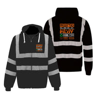 Thumbnail for Airline Pilot Label Designed Reflective Zipped Hoodies
