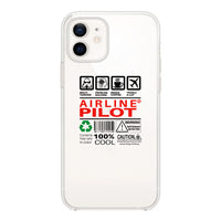 Thumbnail for Airline Pilot Label Designed Transparent Silicone iPhone Cases