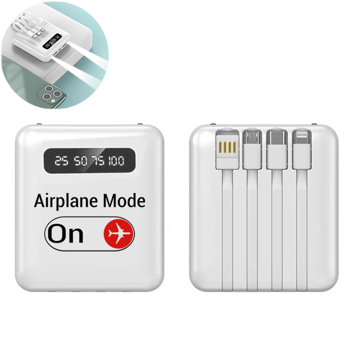 Airplane Mode On Designed 10000mAh Quick Charge Powerbank