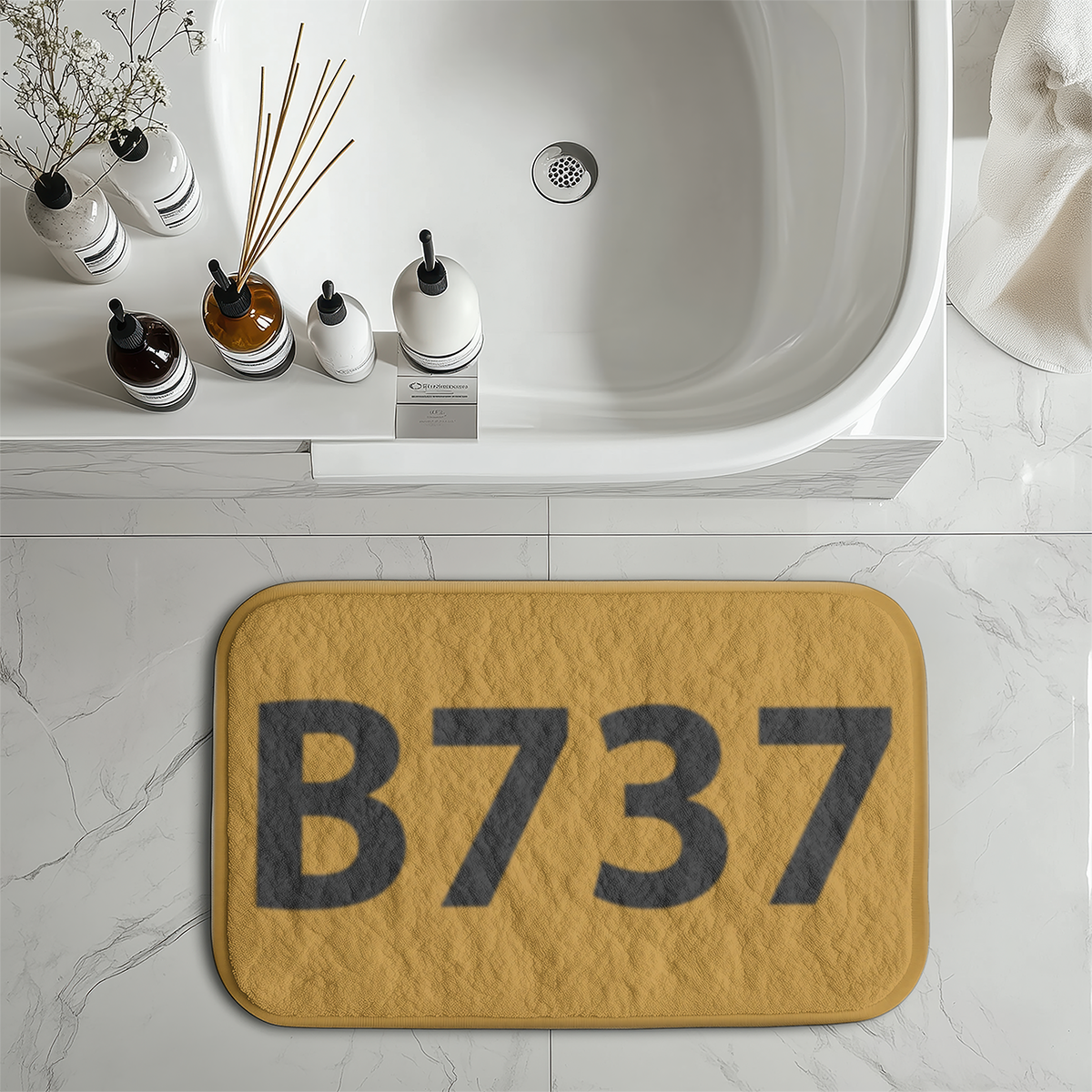 Airport Ground Signs Designed "Boeing 737" Bath Mats