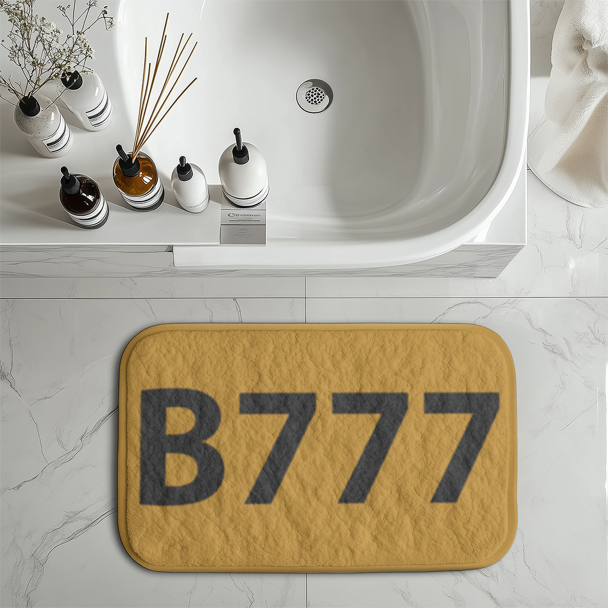 Airport Ground Signs Designed "Boeing 777" Bath Mats