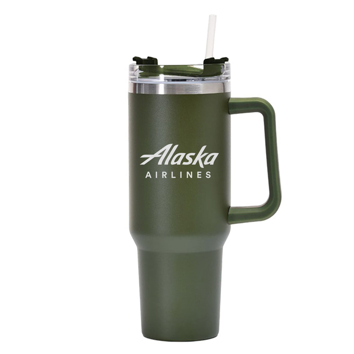 Alaska Airlines Designed 40oz Stainless Steel Car Mug With Holder