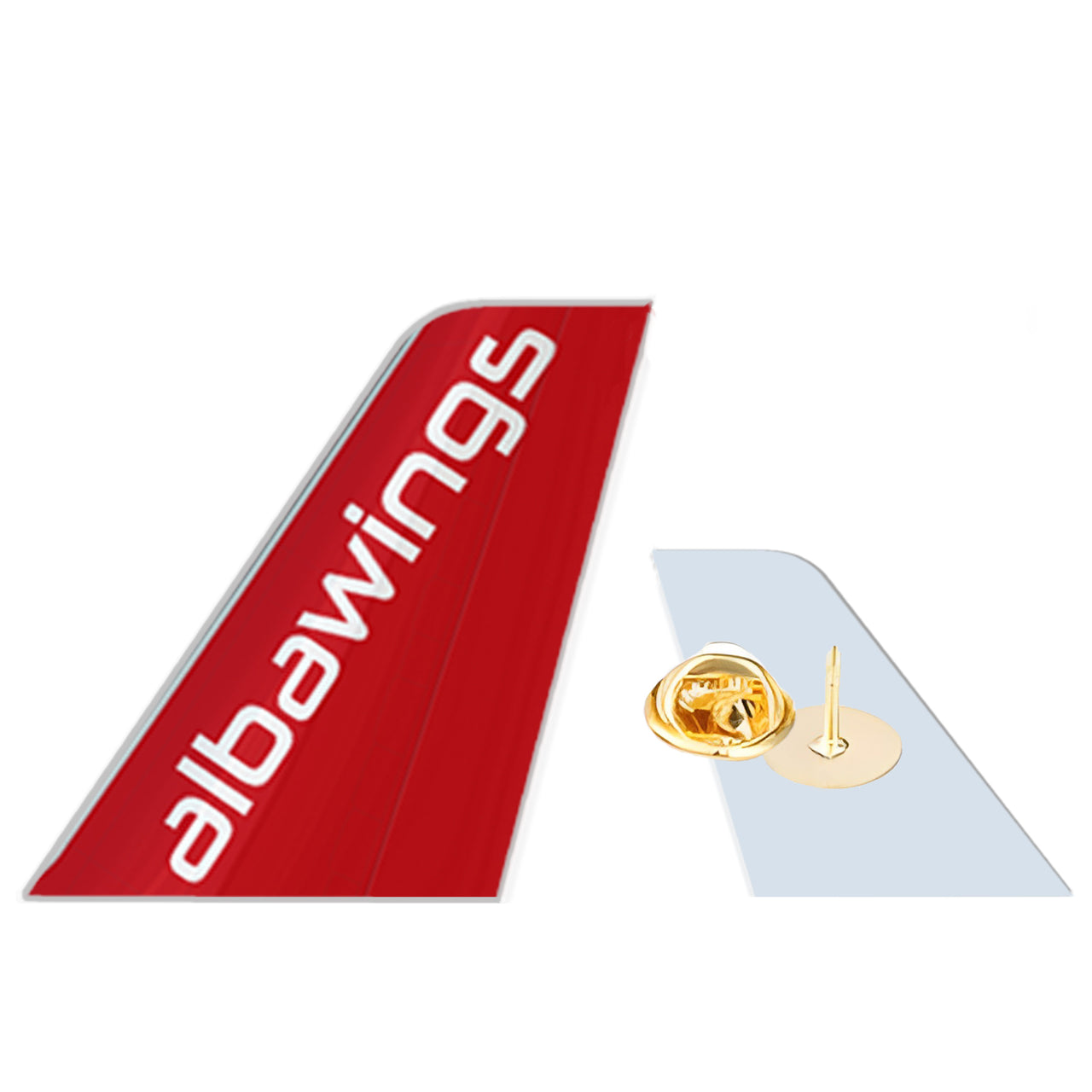 Albawings Airlines Designed Tail Shape Badges & Pins