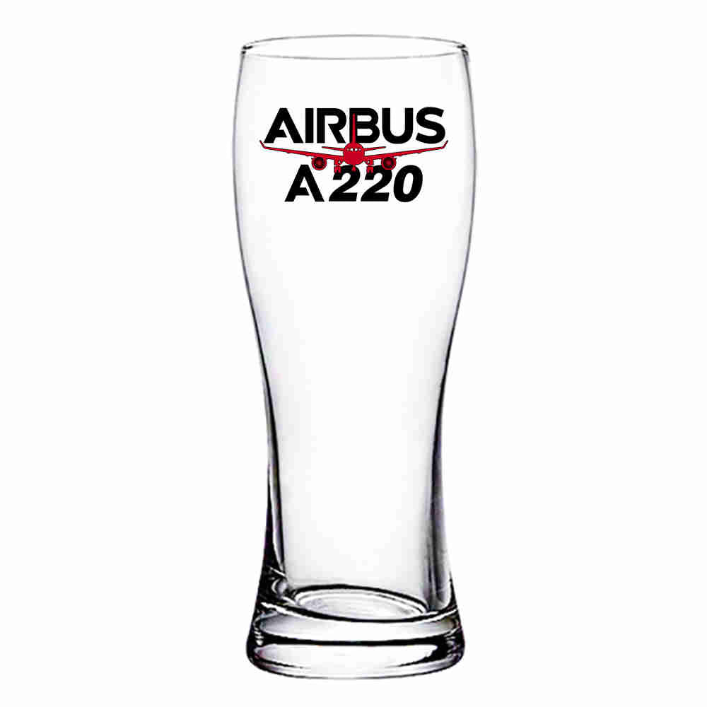 Amazing Airbus A220 Designed Pilsner Beer Glasses