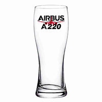 Thumbnail for Amazing Airbus A220 Designed Pilsner Beer Glasses